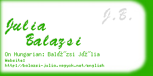 julia balazsi business card